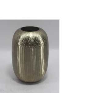Jarrón de Metal Dorado Champán Martillado a Mano, Texturizado, para Mesa, Florero, Decoración de Lujo para Hogar, Hotel, Sala de Estar, Centro de Mesa - Product Image 1