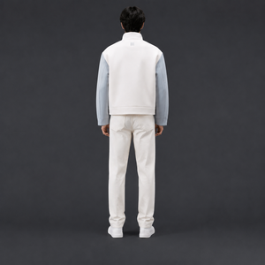 OEM Custom Minimalist Varsity Jacket for Men-Boxy Fit 550GSM Cashmere Wool Tech for Scuba <b>Coat</b> - Product Image 2