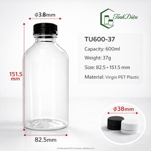 Worldwide Shipping 600ml PET <b>Bottle</b> TU400-25.5 38mm Neck Plastic Juice Beverages Packaging 50g Capacity 1000ml Options Available - Product Image 6