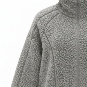Sudadera con capucha Sharpa extragrande de alta calidad, 100% poliéster, forro polar Sharpa de 400 g/m², sin cordón, con cremalleras frontales y en los bolsillos. - Product Image 3