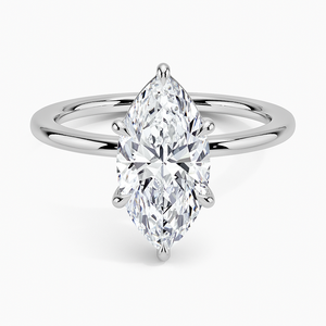 Bague BOJ 042 en argent 925, coupe Marquise, ajustement parfait Audrey, solitaire 2 carats, couleur D, Moissanite VVS1 certifiée GRA, prix bas - Product Image 1