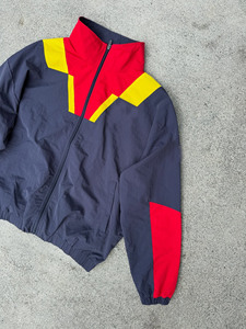 Men's Sporty Color Blocking <b>Racer</b> <b>Jacket</b> Windproof Stand Collar Zipper Closure Polyester Autumn Wear - Product Image 3