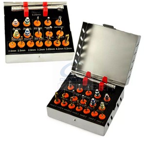 Kit de forets et tournevis chirurgicaux dentaires manuels pour la chirurgie implantaire orale, instruments dentaires certifiés CE Classe II, garantie 1 an OE - Product Image 1