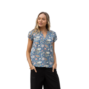 Camisa estampada para mujer, elegante blusa con botones y estampado moderno y a la moda. - Product Image 4