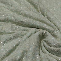 Tissu brodé SQ, tissu brodé perlé, tissu brodé en maille, tissu pour abaya, tissu fantaisie, fabrication de vêtements, commerce de gros