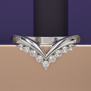 Anillo de Boda de Moissanita en Forma de Corazón de Oro Blanco Vintage para Mujer |   Anillo Apilable |   Certificado por IGI |   Anillo de Compromiso a Juego - Product Image 5
