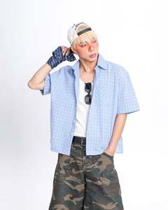 Vietnam Apparel OEM ODM Polyester/Cotton Washed Printed <b>Short</b> <b>Sleeve</b> Vacation <b>Button</b>-<b>Up</b> Shirts for Men Women Quick Dry - Product Image 5