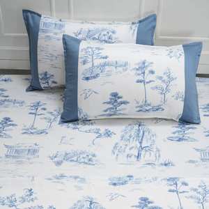 Juego de Ropa de Cama de Algodón de Calidad de Exportación con Acabado Suave, Sensación Cómoda y Tela Duradera - Product Image 1