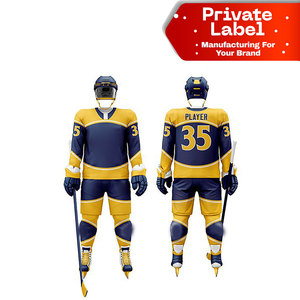 Uniforme de Hockey sobre Hielo Personalizado al por Mayor, Conjunto Transpirable de Manga Larga, Uniforme de Hockey sobre Hielo Personalizado de Alta Gama con Costuras Resistentes para Equipo - Product Image 1
