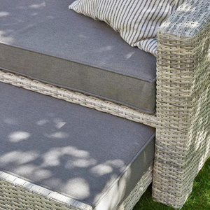 Modern Outdoor PE Rattan <b>Sofa</b> <b>Set</b> with High-Density Foam Waterproof Cushions for Garden Patio and Backyard Furniture in Gray - Product Image 5