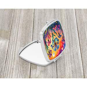 Coloré Iris Compact Voyage Maquillage Miroir Décoratif Pliant Poche Miroir pour Femmes et Filles Cadeau - Product Image 2