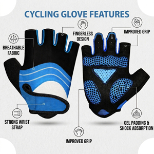 Gants de vélo de montagne pour jeunes, gants de protection à doigts entiers absorbant les chocs pour BMX, Dirt Bike et trottinette - Product Image 4