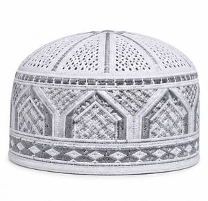 Gorro de Oración Musulmán de Ganchillo Calado para Hombre, Transpirable y Cómodo, Gorro Islámico Kufi, Venta al por Mayor, Gorro Religioso para Adultos - Product Image 4