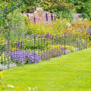 Recinzione da Giardino in Metallo a 5 Pannelli 91 cm L x 99 cm H, Barriera Temporanea da 1,8 m per Patio, Cortile e Giardino; Barriera per Animali Domestici Senza Scavo, Facile da Montare - Product Image 6