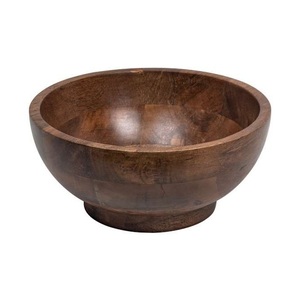 Bol en bois polyvalent sur piétement pour servir des fruits, des collations, des friandises, des objets décoratifs et créer des présentations de table élégantes - Product Image 5