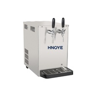Distributeur de bière commercial réfrigéré 2 robinets Machine à bière pression en acier inoxydable Kegerator 220V