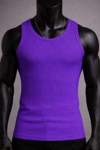 Camiseta Deportiva Personalizada al por Mayor, Camiseta Deportiva de Poliéster para Correr, Camiseta sin Mangas para Hacer Ejercicio, Ropa Deportiva para Hombre, Camiseta de Gimnasio - Product Image 4