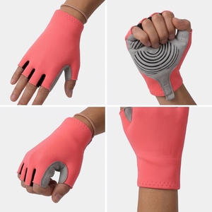 <b>Fingerless</b> Cycling <b>Gloves</b> Pink Neoprene Gel Padded Half Finger Anti Slip Shock Absorbing Bike <b>Gloves</b> - Product Image 4