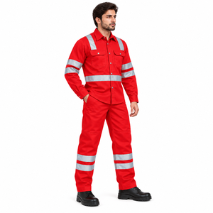 Custom Men <b>Flame</b> Resistant Suit Reflective Safety Workwear Set Industrial FR <b>Shirt</b> Pants Custom Mens FR Uniforce International - Product Image 3