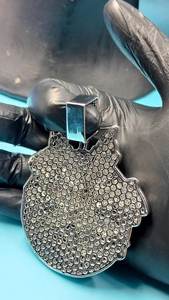 จี้รูปใบกัญชาแบบกลมผ่านการทดสอบ ประดับเพชรโมอิสซาไนต์ จี้ใบกัญชาแบบฮิปฮอป เงินแท้ 925 - Product Image 6