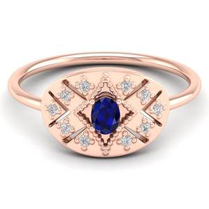 Anillo de Compromiso REYES Hecho a Mano en Plata de Ley 925 con Zafiro Azul y Halo de Moissanita para Ocasiones Especiales - Product Image 6