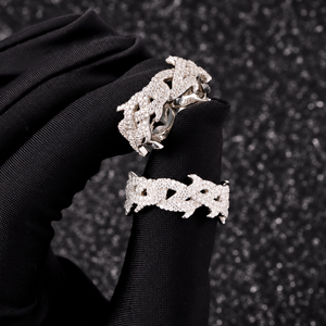 Bague pour homme en argent 925 et moissanite, style tête d'animal, sertie de pierres, bijou de mode gothique de luxe, audacieuse, cadeau pour homme audacieux - Product Image 3