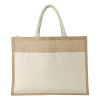 Bolso de mano de yute ecológico para mujer con impresión personalizada Laminación interna Personalización OEM