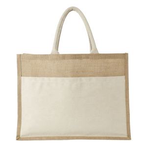 Sac fourre-tout écologique en jute pour femmes avec impression personnalisée stratification intérieure personnalisation OEM - Product Image 3