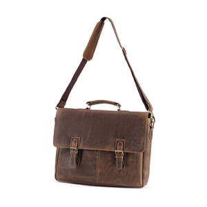 Maletín Ejecutivo Vintage de Cuero Genuino para Hombre con Cierre de Hebilla, Bolso de Transporte Duradero para Oficina y Negocios - Product Image 5
