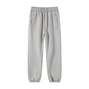 Wholesale Custom Vintage High Street Acid Wash <b>Baggy</b> <b>Joggers</b> Men's Mid Waist Sporty Oversized Sweatpants Distressed Streetwear - Product Image 1