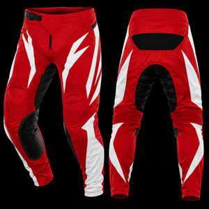 Customized Color Unisex Motocross <b>Pants</b> Breathable Windproof Quick Dry 94% Polyester <b>Plus</b> <b>Size</b> Adults <b>leather</b> on the knees - Product Image 3