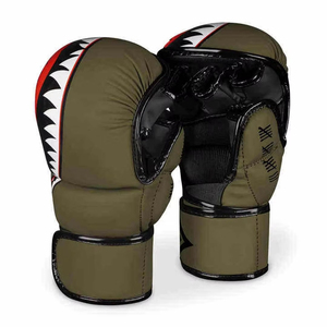 ถุงมือต่อสู้ MMA หนังคุณภาพพรีเมียม ป้องกันได้ดี น้ำหนักเบา จับกระชับมือ ทนทาน แผ่นรองรับแรงกระแทก ดีไซน์ฝ่ามือเปิด - Product Image 1