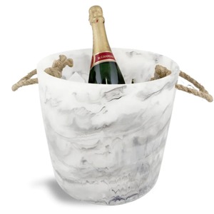 Seau à glace pour champagne en résine effet marbre, pour les fêtes en intérieur ou en extérieur, ou toute occasion, entièrement personnalisable - Product Image 1