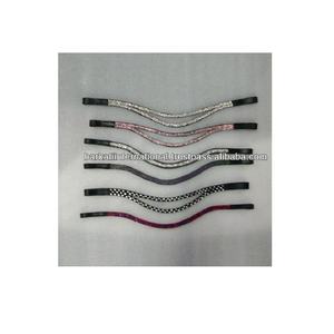 แถบคิ้วหนังม้าประดับพลอยเทียมเชือกแขวนคอที่สง่างามสำหรับใช้ในการขี่ม้า - Product Image 2