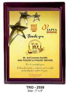 Recuerdo de Reconocimiento y Agradecimiento para Eventos Empresariales y Profesionales, Placa de Madera como Premio para Aniversario Corporativo - Product Image 2