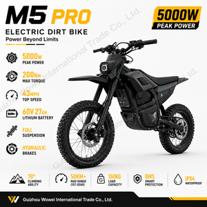 <span class=keywords><strong>Moto</strong></span> électrique sportive à moteur central 5000W 60V, couple élevé, tout-terrain, 70KM/<span class=keywords><strong>H</strong></span>, puissante pour adulte, expédition immédiate, vente en gros Wowei - Product Image 1