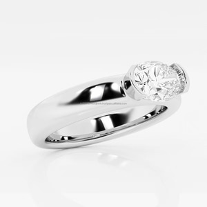 แหวนหมั้นทอง14K วินเทจ igi/gia ได้รับการรับรองว่าเป็นเพชรวงรีที่ปลูกในห้องปฏิบัติการเครื่องประดับที่ทันสมัยสำหรับวันครบรอบของผู้หญิง - Product Image 2