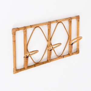 Cheapest price <b>for</b> sale natural rattan <b>hook</b> <b>wall</b> mounted <b>hooks</b> coat bag storage organizers - Product Image 4