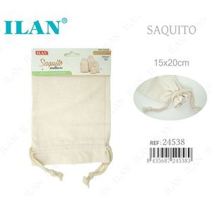 Ilan Saquito Multuses 15x20cm Sacchetto con coulisse in misto cotone e poliestere - Product Image 1