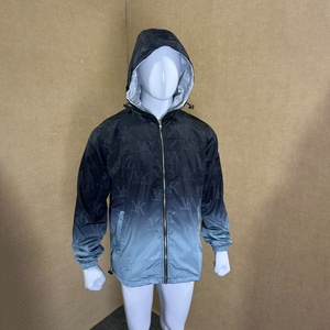 <b>Top</b> Selling Plus Size Hooded Running Jacket Waterproof Breathable Lightweight Rain Coat Gradient Color Winter Outerwear - Product Image 1