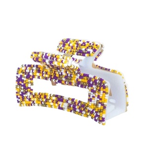 คลิปหนีบผมปักลูกปัดและที่หนีบผมทำด้วยมือมีหลายสีสวยงามสง่างาม - Product Image 1