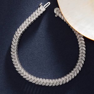 Pulsera de Cadena con Diamantes de Moissanita de Lujo, Plata de Ley 925, Joyería de Moda Hip Hop para Mujer - Product Image 5
