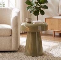 Table d'appoint ronde en métal couleur personnalisée, style champignon, pour canapé, chambre, salon, hôtellerie et acheteurs en gros