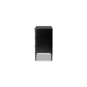 Commode Morgan en teck massif de haute qualité avec finition noire pour usage intérieur. - Product Image 3