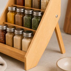 Organizador de especias de madera de 3 niveles para encimera de cocina - Product Image 4