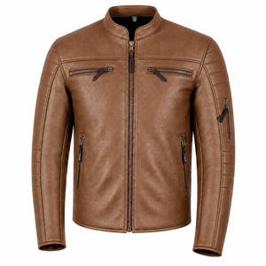 Genuine Leather Motorcycle <b>Biker</b> <b>Jacket</b> <b>Men</b> Women Racing Fashion <b>Jacket</b> Breathable OEM Custom Logo Low MOQ - Product Image 4