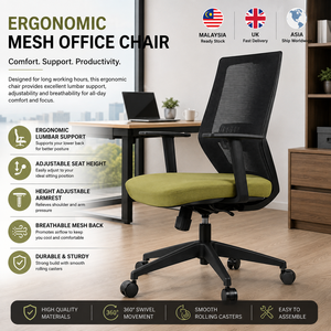 <b>Best</b> KINSHA Home Ergonomic CEO <b>Office</b> Swivel Visitor Computer <b>Chair</b> Fabric Mesh Power Adjustable Height Lumbar <b>Support</b> Modern - Product Image 1