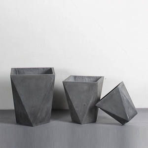 Horti Club Y-111 Pots de fleurs carrés en fibre de verre pour jardin domestique, légers, durables, écologiques, revêtement poudré - Product Image 1