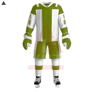 Dernier design d'uniforme de hockey sur glace personnalisé pour adulte, imprimé, respirant, séchage rapide, couleur et logo personnalisés, 100% polyester - Product Image 3