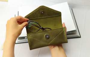Soft Genuine Leather Glasses Cover Luxury Cowhide <b>Spectacles</b> Pouch Slim Handmade Travel Sunglasses <b>Case</b> Bag LGC-0098 - Product Image 5